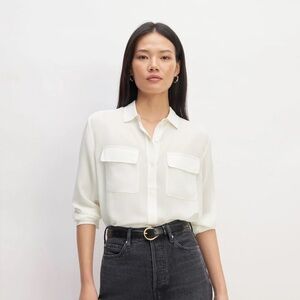 Everlane Women's White Button-Down Shirt